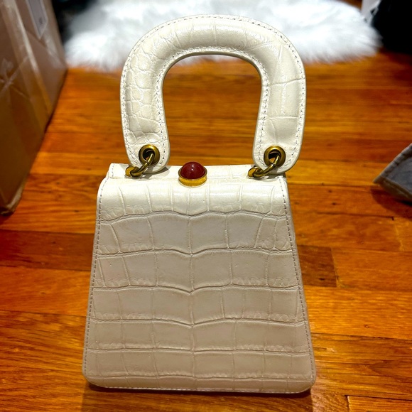 STAUD Handbags - Staud croc embossed snap closure handbag NWOT